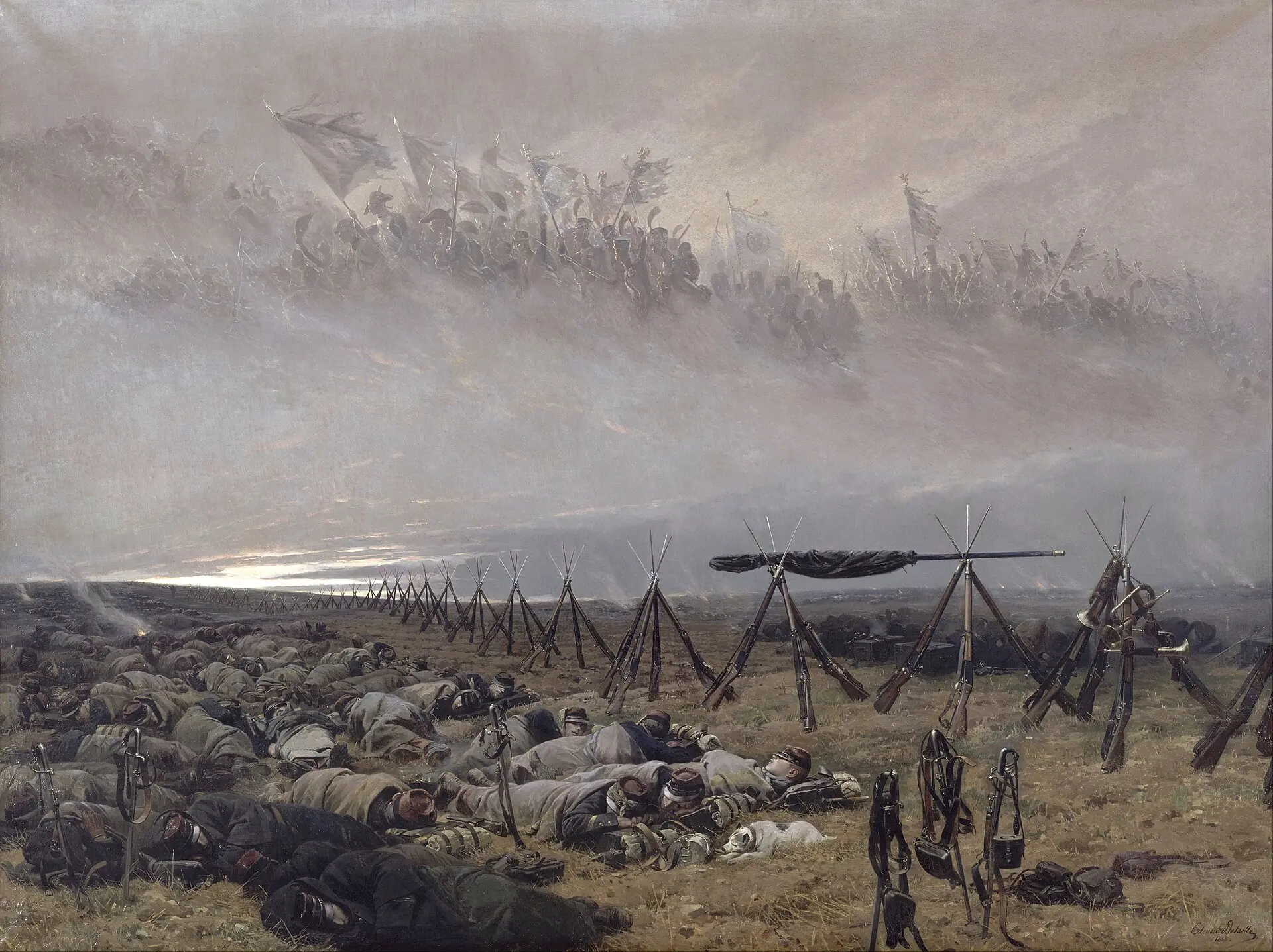 Edouard Detaille: The Dream, 1888. One of these almost comically pathos-laden Romantic works one wouldn’t be surprised to see in the Sukiennice. In the case of France the most fertile period for these genres has been after the defeat of 1871 against Germany. Military glory was not exactly in arm’s reach (the last war lost, new ones being avoided), so the dreams were confined to the arts.