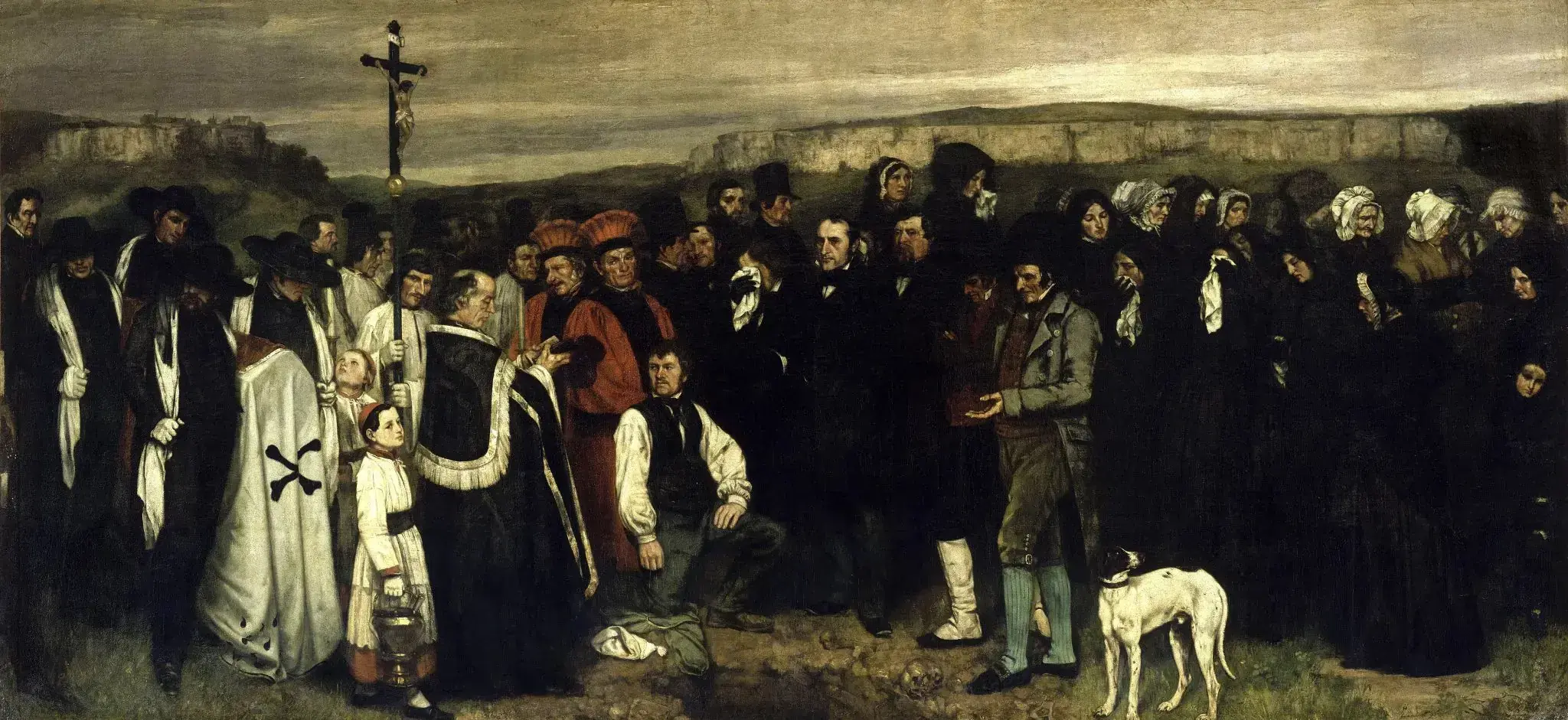 Gustave Courbet: A funeral in Ornans, 1850
