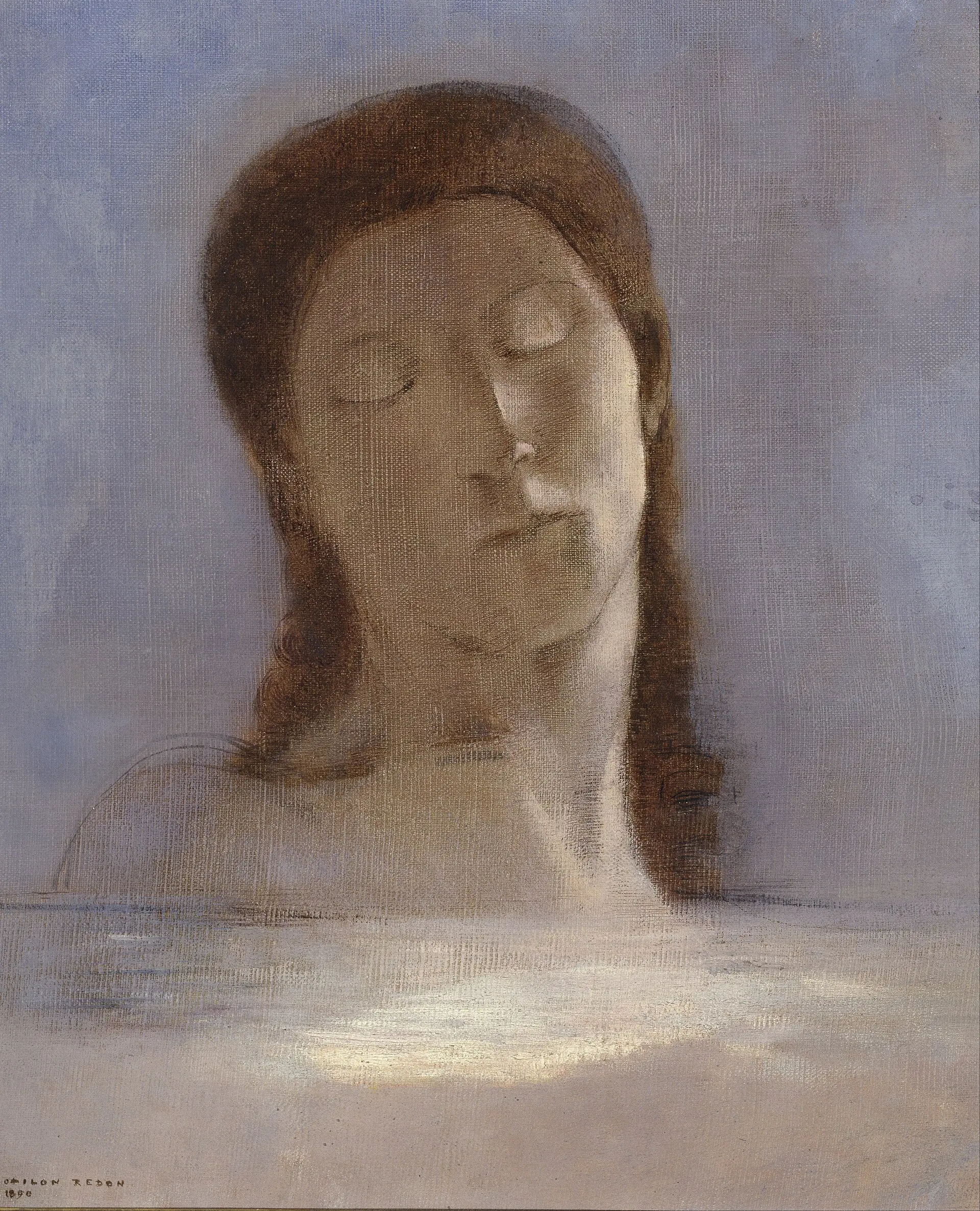 Odilon Redon: Closed Eyes, 1890.