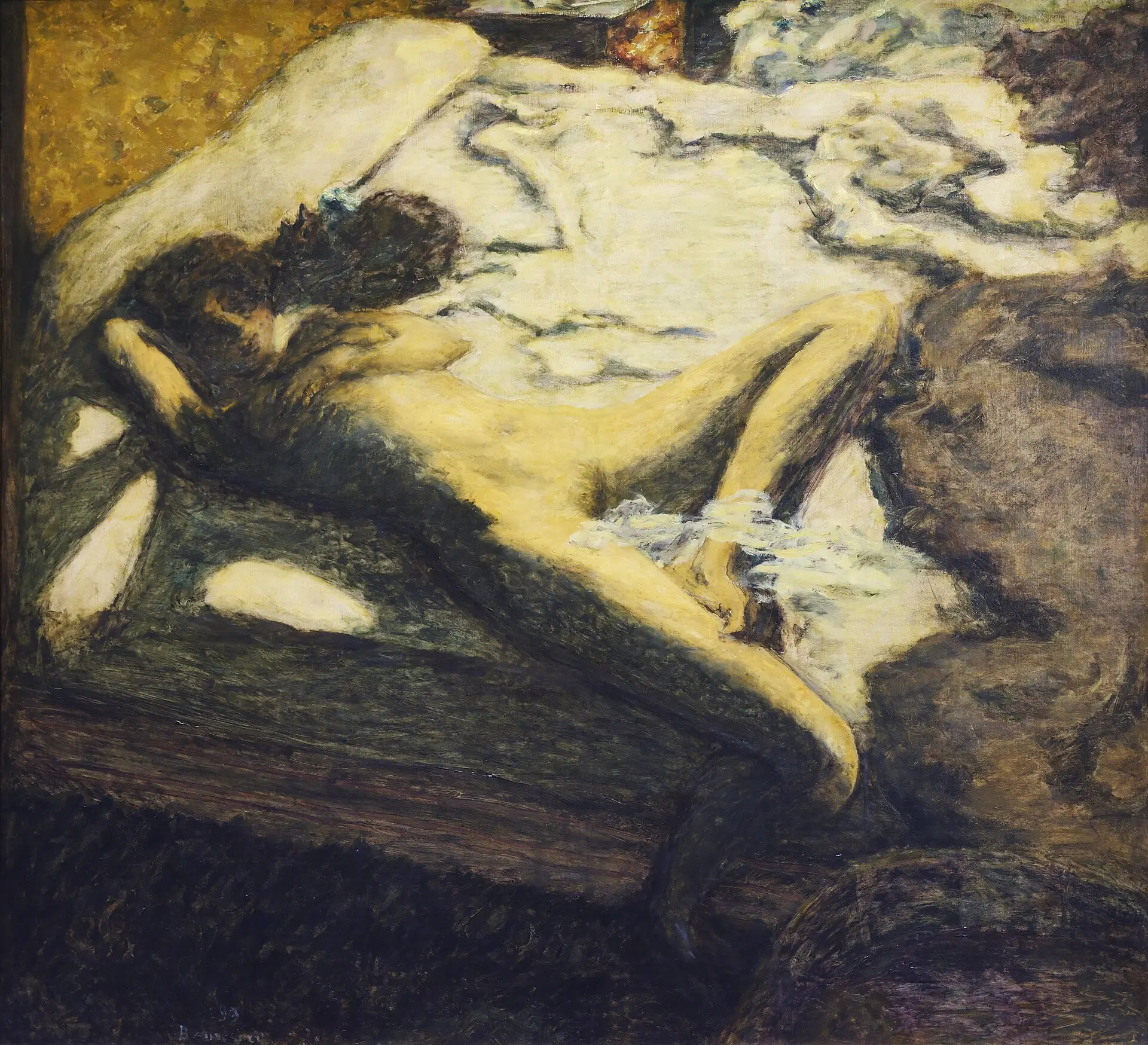 Pierre Bonnard: Woman reclining on a bed, or: L’Indolente, 1899.