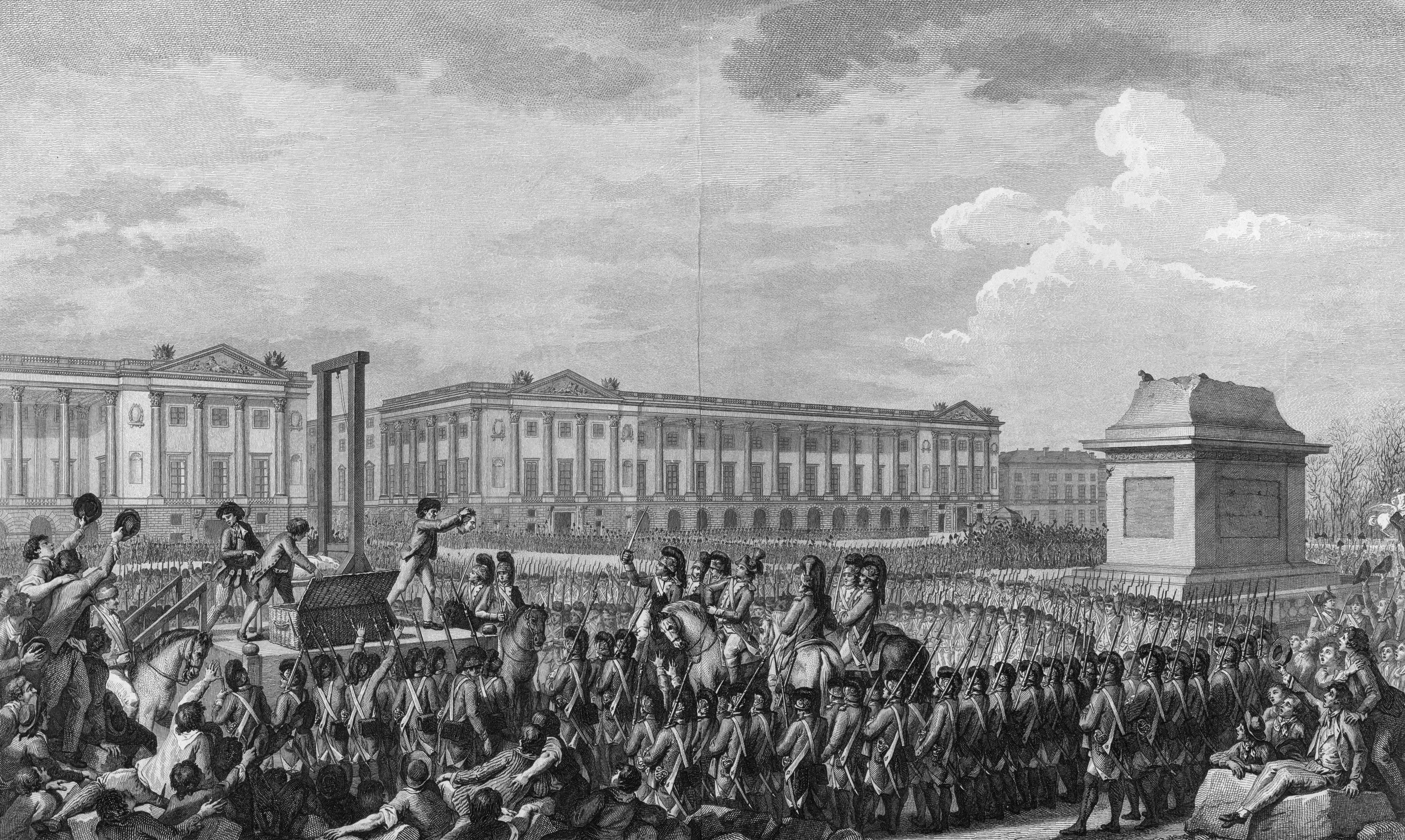 Execution of Louis XVI – copperplate engraving from 1794