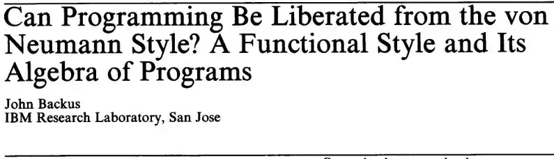 Backus on Von Neumann at the Turing Award