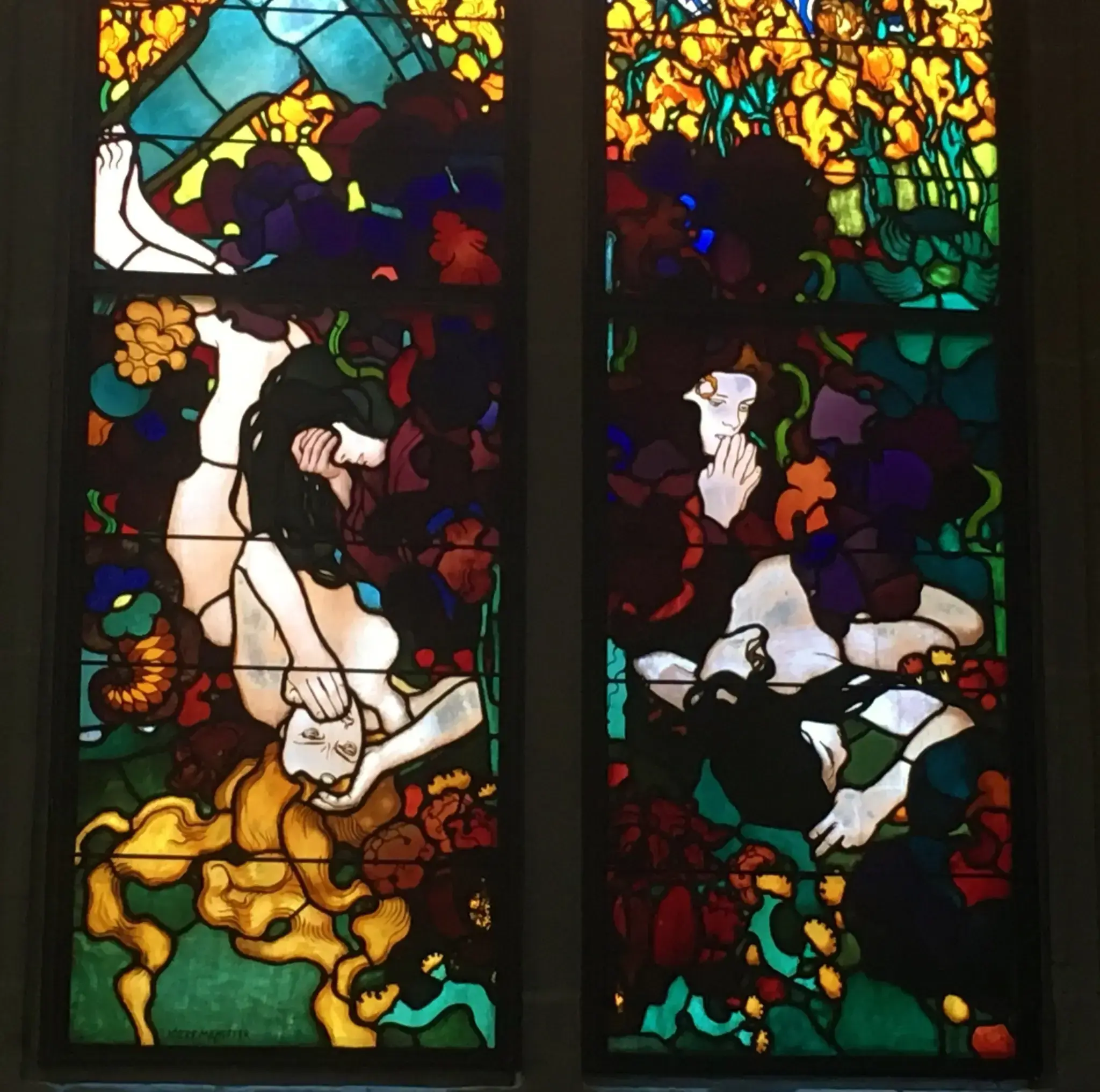 St Catherine and St Barbara - falling