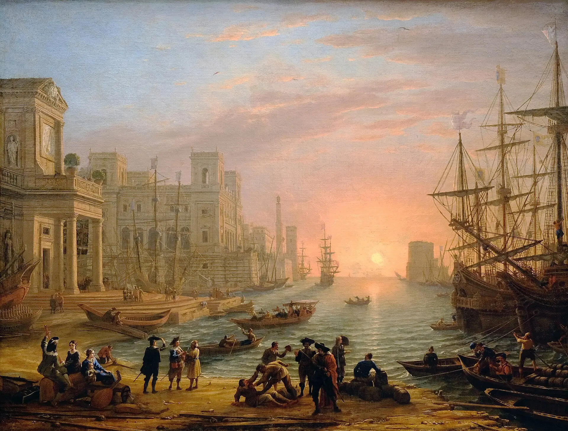Port de mer soleil couchant, Claudio de Lorena