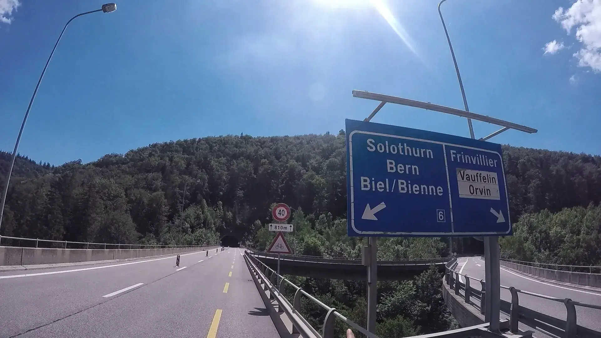 We're actually not allowed to exit the motorway here.
