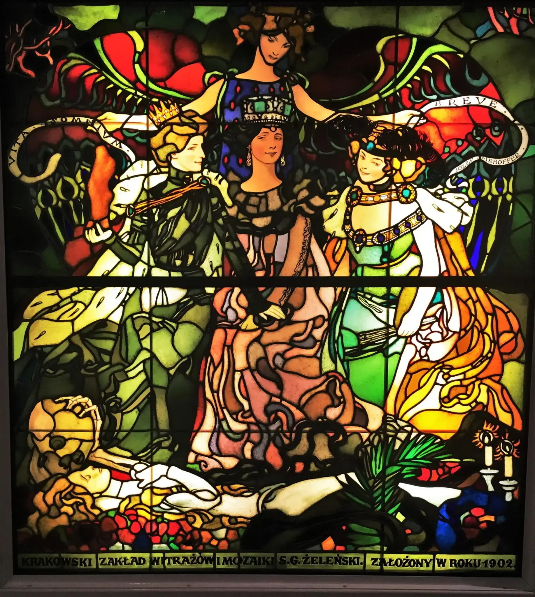Vita - Somnium Breve - Stain-glass windows by Jozef Mehoffer - Muzeum Narodowe w Krakowie
